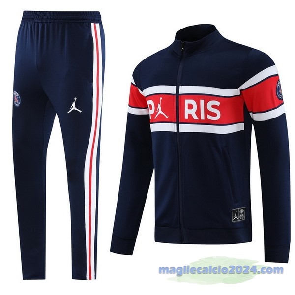 Set Completo Set Completo Lunga Zip Giacca Paris Saint Germain 2023 2024 Blu Rosso Bianco Poco Prezzo