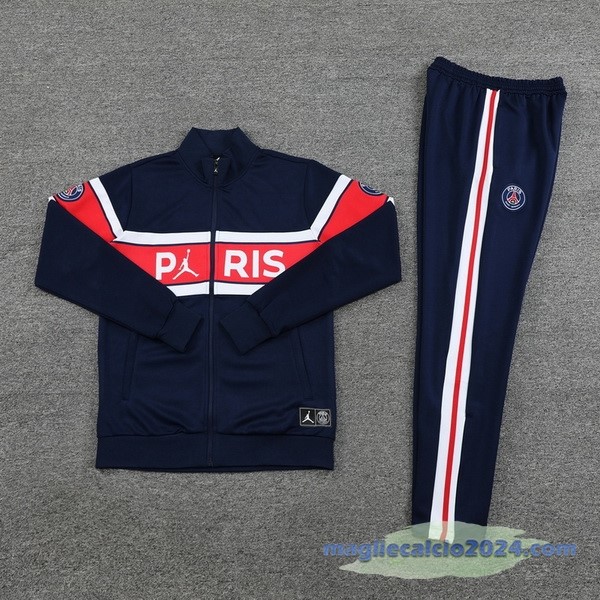 Set Completo Set Completo Lunga Zip Giacca Paris Saint Germain 2023 2024 Blu Rosso Bianco Poco Prezzo