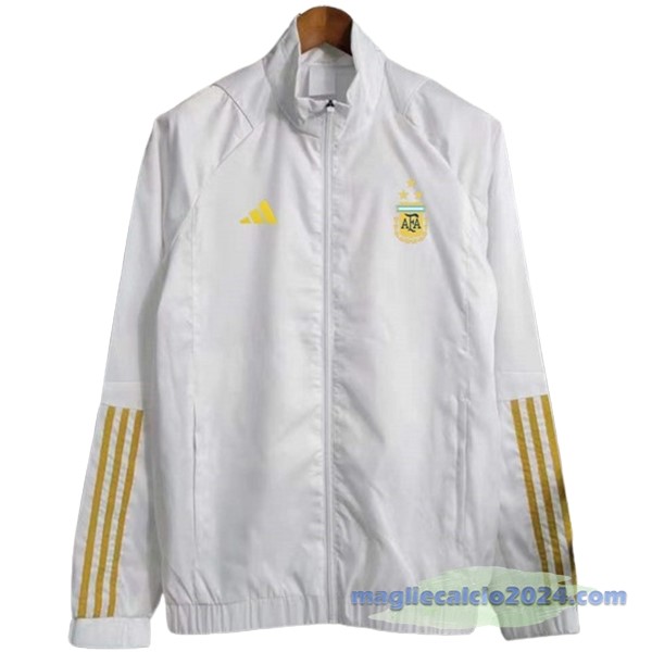 Giacca a vento Argentina 2023 Bianco Giallo Poco Prezzo