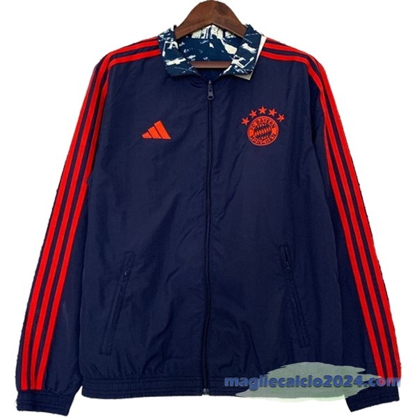 Giacca a vento Bayern Múnich 2023 2024 Blu Navy Rosso Poco Prezzo