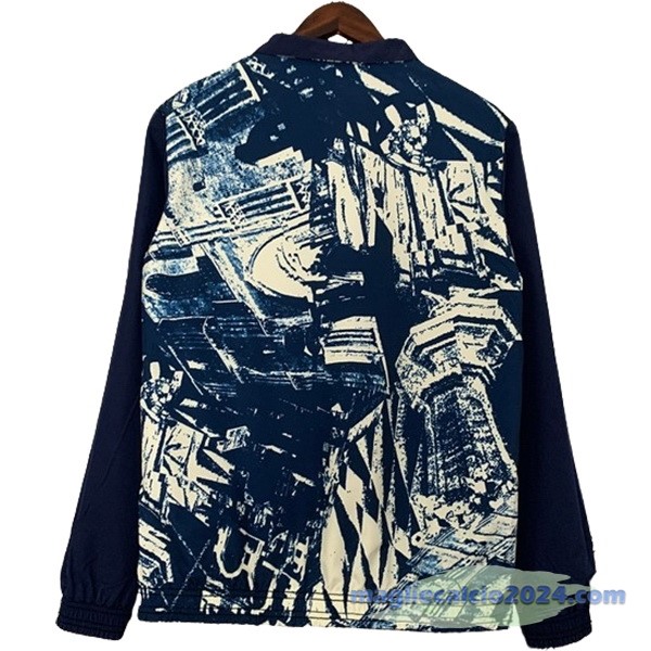 Giacca a vento Bayern Múnich 2023 2024 Blu Navy Rosso Poco Prezzo