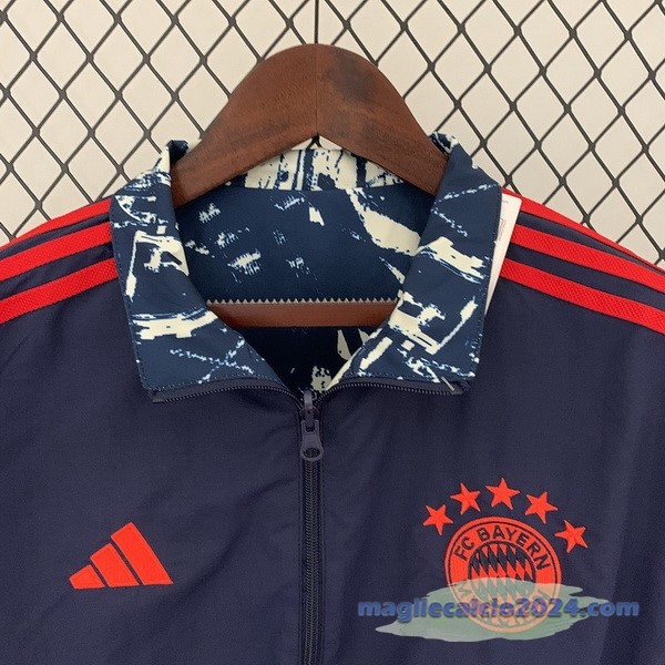 Giacca a vento Bayern Múnich 2023 2024 Blu Navy Rosso Poco Prezzo