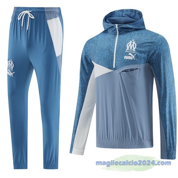 Set Completo Giacca a vento Marsella 2023 2024 Blu Poco Prezzo