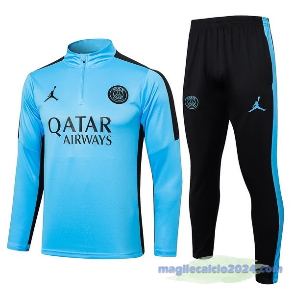Set Completo Sudadera Entrenamiento Paris Saint Germain 2023 2024 Blu II Nero Poco Prezzo