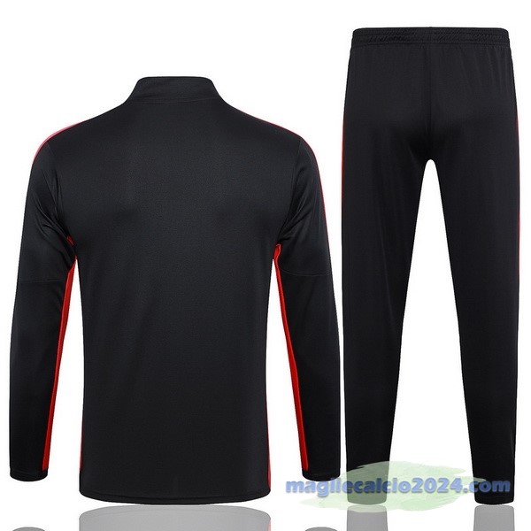 Set Completo Sudadera Entrenamiento Paris Saint Germain 2023 2024 Rosso II Nero Poco Prezzo