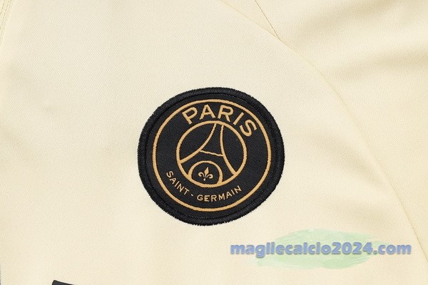Set Completo Sudadera Giocatori Entrenamiento Paris Saint Germain 2023 2024 Giallo Nero Poco Prezzo
