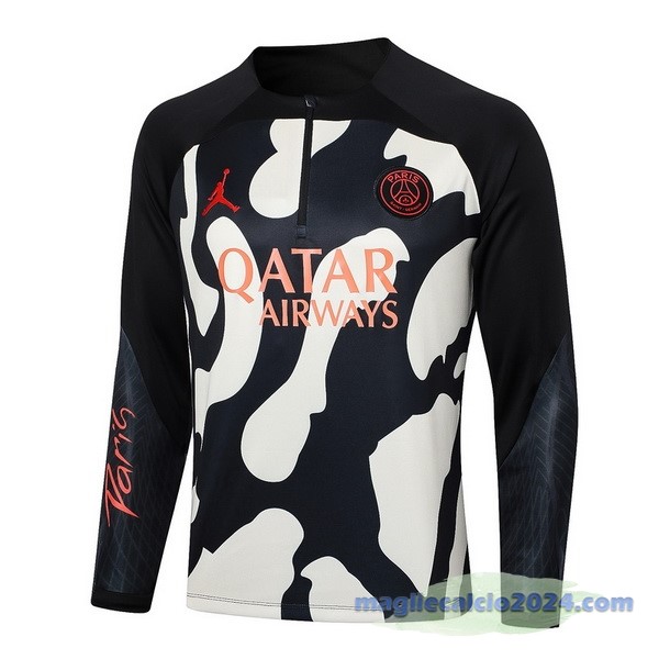 Sudadera Entrenamiento Paris Saint Germain 2023 2024 Giallo Nero Arancione Poco Prezzo