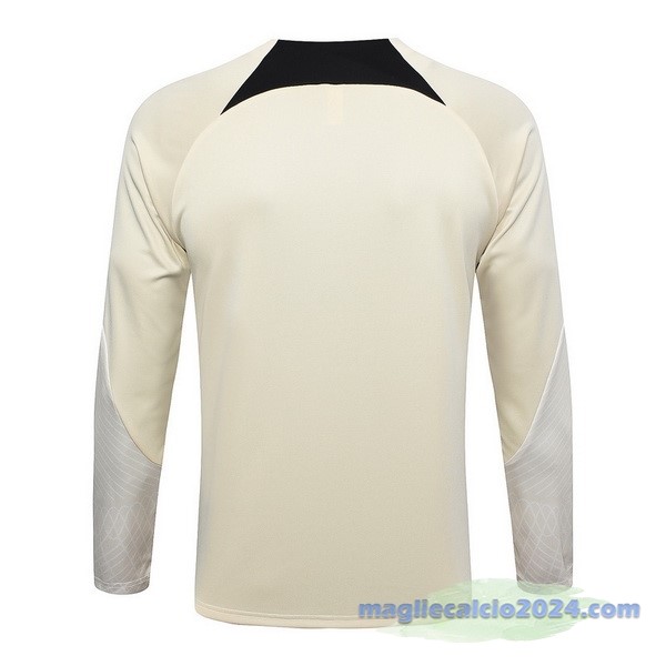Sudadera Entrenamiento Paris Saint Germain 2023 2024 Giallo Nero Poco Prezzo