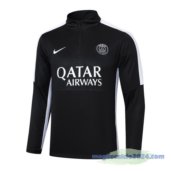 Sudadera Entrenamiento Paris Saint Germain 2023 2024 Nero Bianco Poco Prezzo
